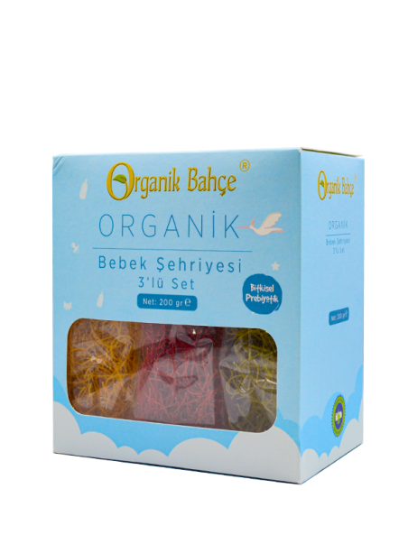 Organik Bebek Şehriyesi 3'lü Set 200 gr